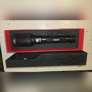 NEBO Black Tactical LED Flashlight – High-Output Portable Light